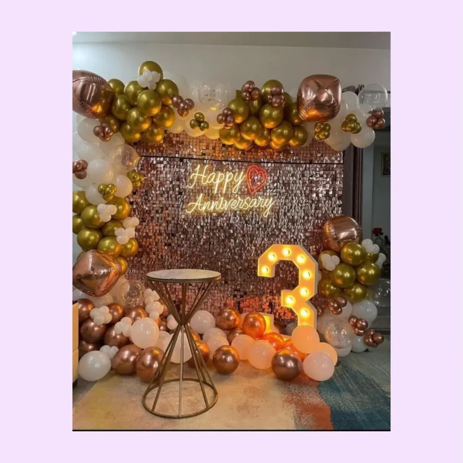 Gold Balloon Decoration in Hyderabad